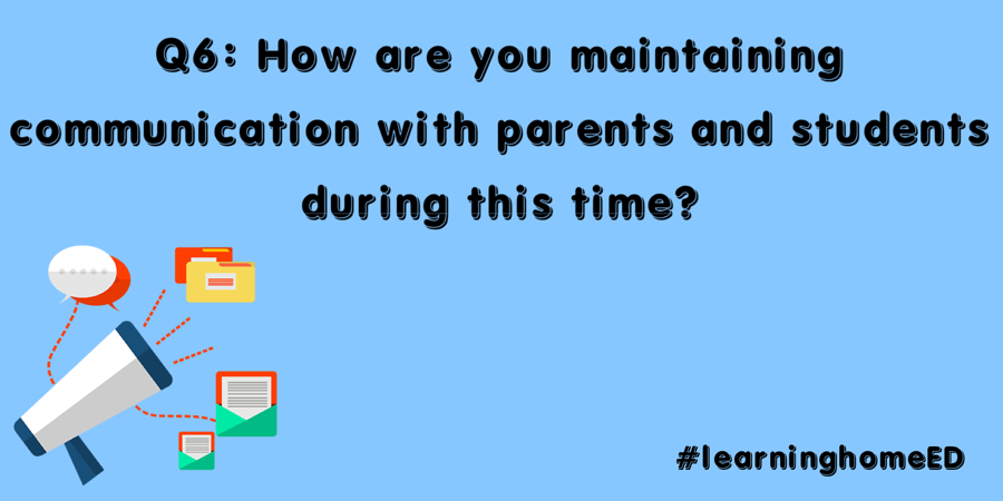 KelliGoetzaRT's tweet photo. Q6: How are you maintaining communication with parents and students during this time?
#LearningHomeED https://t.co/tcNjRWWQKr
