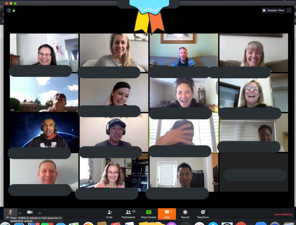 CMSCougarsDB's tweet photo. A few pictures of our team sharing a few smiles today over our @zoom_us meetup. Also, yesterday’s staff #Zoom meeting was more evidence of our steps to (virtually) come together in support of all students. #CougarPride 🐾 #KeepSmiling #BeAHelper 💯 #LookToTheHelpers https://t.co/DTRQzozEbS