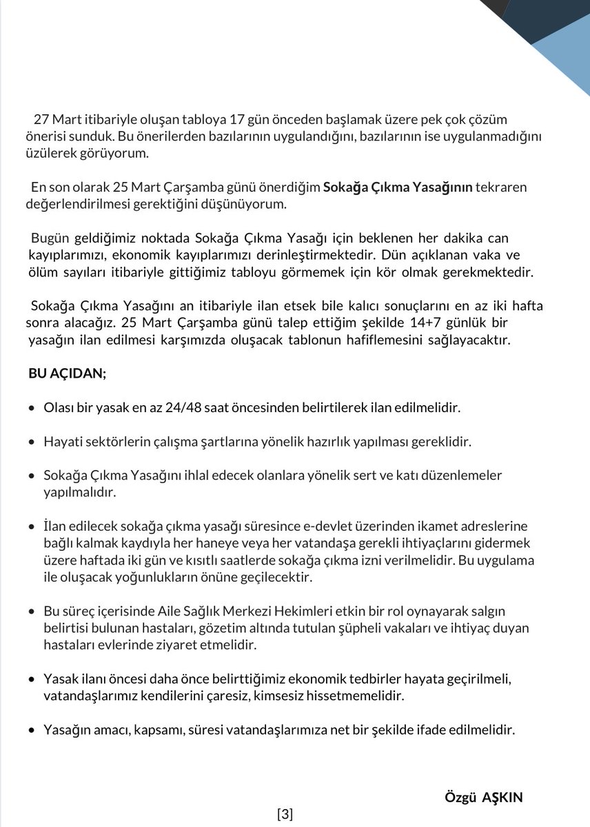 ozguaskin's tweet photo. Oluşan tabloyu daha kötüye gitmeden sadece katı bir #SokağaÇıkmaYasağı ile engelleyebiliriz.

Vaka sayılarının, can kayıplarının artmasını sadece #EvdeKal diyerek engelleyemeyeceğimiz ortadadır.

Dikkate alınmayan her uyarı salgını derinleştiriyor. https://t.co/vdhpZYz9Lw