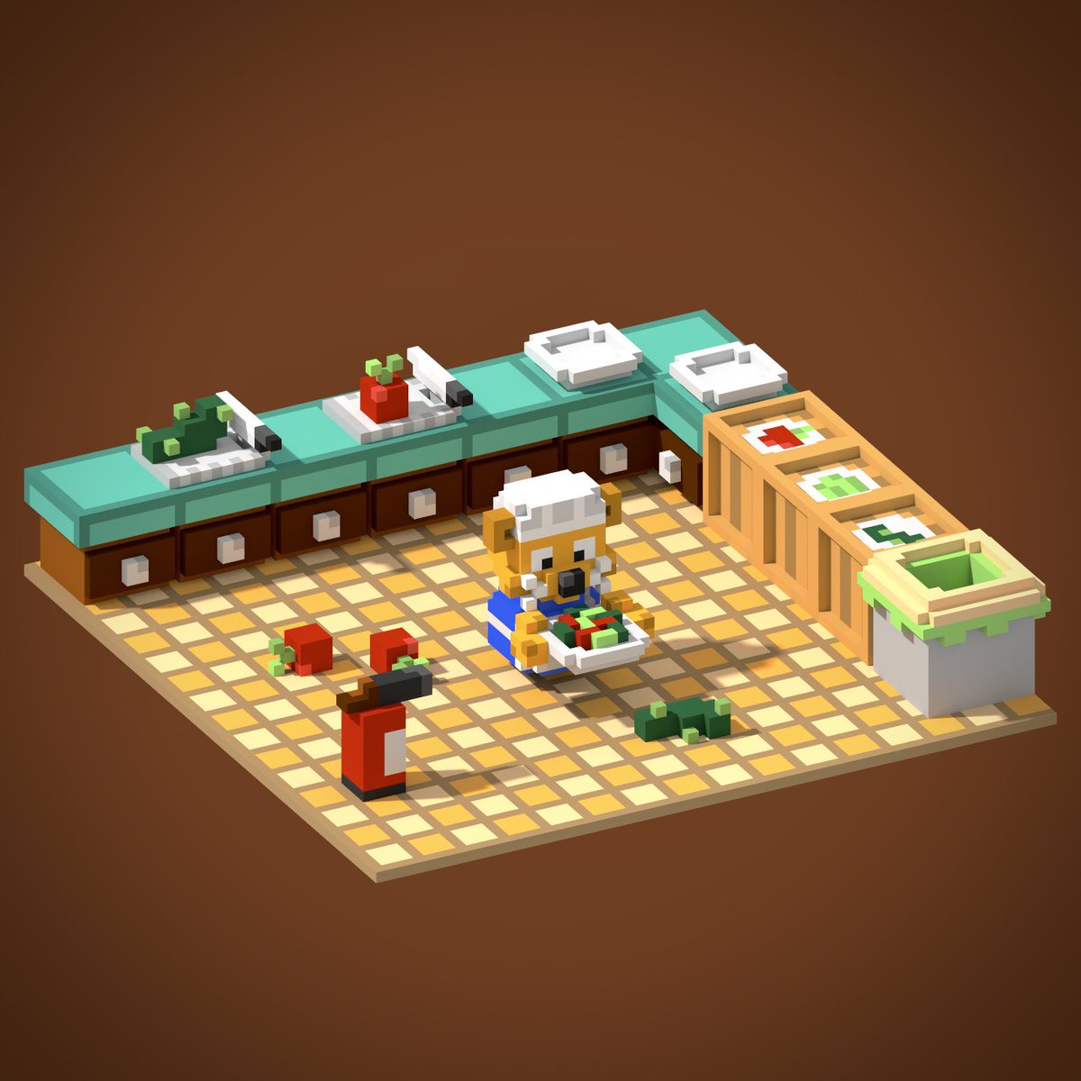 Started playing #Overcooked2 this week. It’s really great!

#voxel #voxelart #magicavoxel #lowpoly #fanart