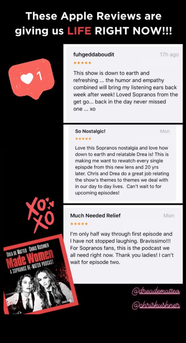 madewomenpod's tweet photo. Love all you @madewomenpod listeners!! ⁣@dreadematteo #ChrisKushner 
•⁣
•⁣
#ThursdayMotivation #ThankfulThursday #QuarantineLife #StayHomeSaveLives #TheSopranos #Sopranos #rewatchpod #podcasting #PodcastRecommendations #italian #Italy #wiseguys #Applepodcasts https://t.co/kE80ouFp4Q