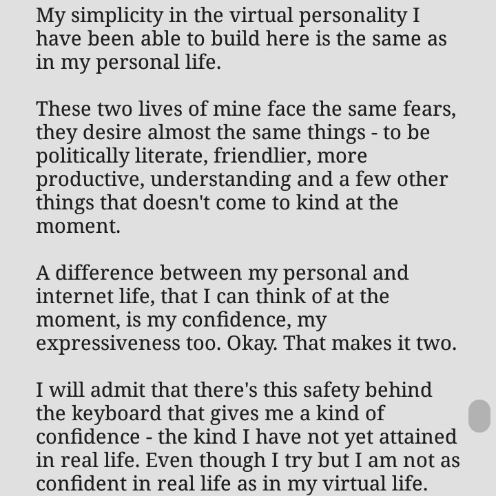 Amaaranthine's tweet photo. 365 DAYS OF WRITING IN 2020. #day86
WHAT'S THE DIFFERENCE BETWEEN YOUR PERSONAL AND INTERNET LIFE?
#365DaysofWritingin2020
#storritella
#internetlife
#WritingCommunity
#writerscommunity
#writerslife
#writingprompt
#WritersInQuarantine
#Read
#ReadAtHomeChallenge https://t.co/Hs1V3KxbSv