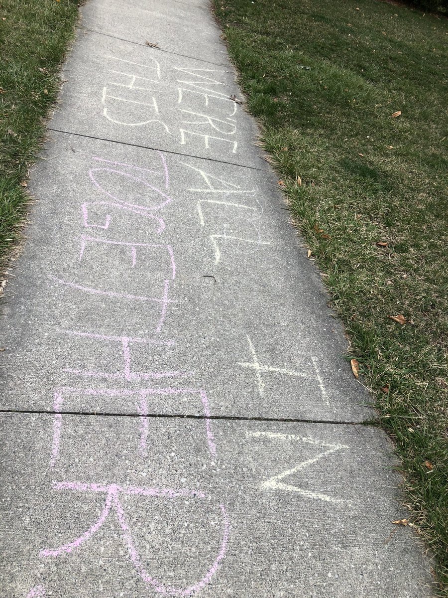 Spotted this sidewalk message while on a run in Lakeshore.