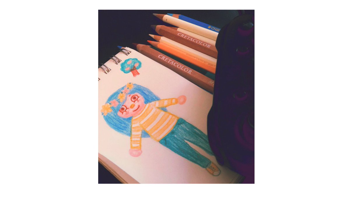 ins0mniatic's tweet image. Took a break from playing #acnh to draw my character. 

🍎🐟🦋🐧🐵🦉🏝

#AnimalCrossingNewHorizons #sketchboxmarch