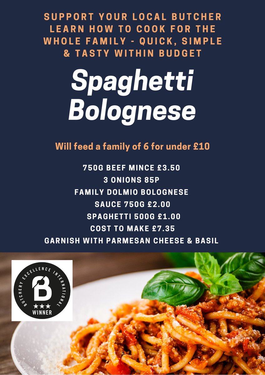 SUPPORT YOUR LOCAL BUTCHER
As all of us are on lockdown at the moment, it is giving us time to get back to the basics of cooking again and eating together as a family. 
Butchery Excellence will give you a recipe each day we are on lockdown to feed the family within a budget