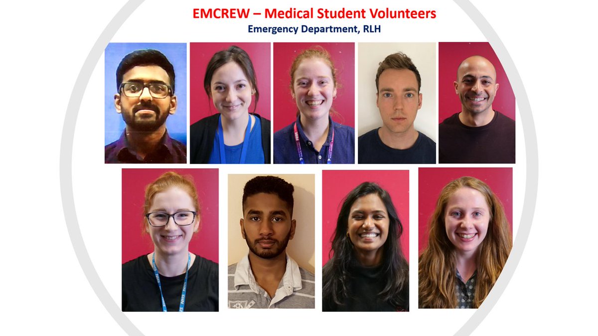 dr_michaelkim's tweet photo. Absolutely delighted & proud to have final year med student volunteers starting today in our ED. They're the 1st EMCREW (Emergency Medicine COVID19 Response Workforce) to be inducted. More to join us soon. #emcrew @NHSBartsHealth @EmCareandTrauma @RoyalLondonHosp @IofPHC https://t.co/YLZLSGfmXR