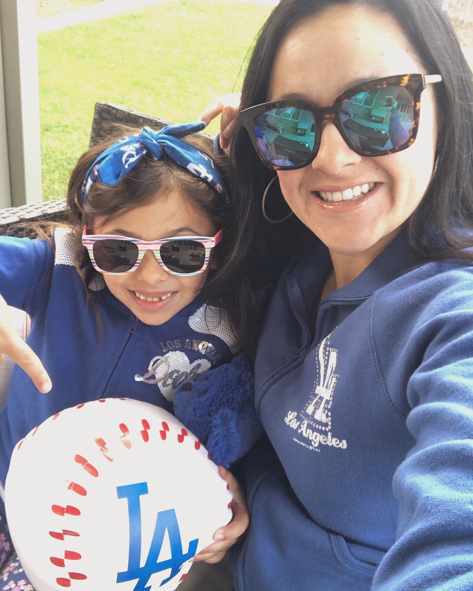 My 👧🏻 student &amp; I on Opening Day 2020 💙⚾️👍🏽 #DodgerBlue #TeamBCSD