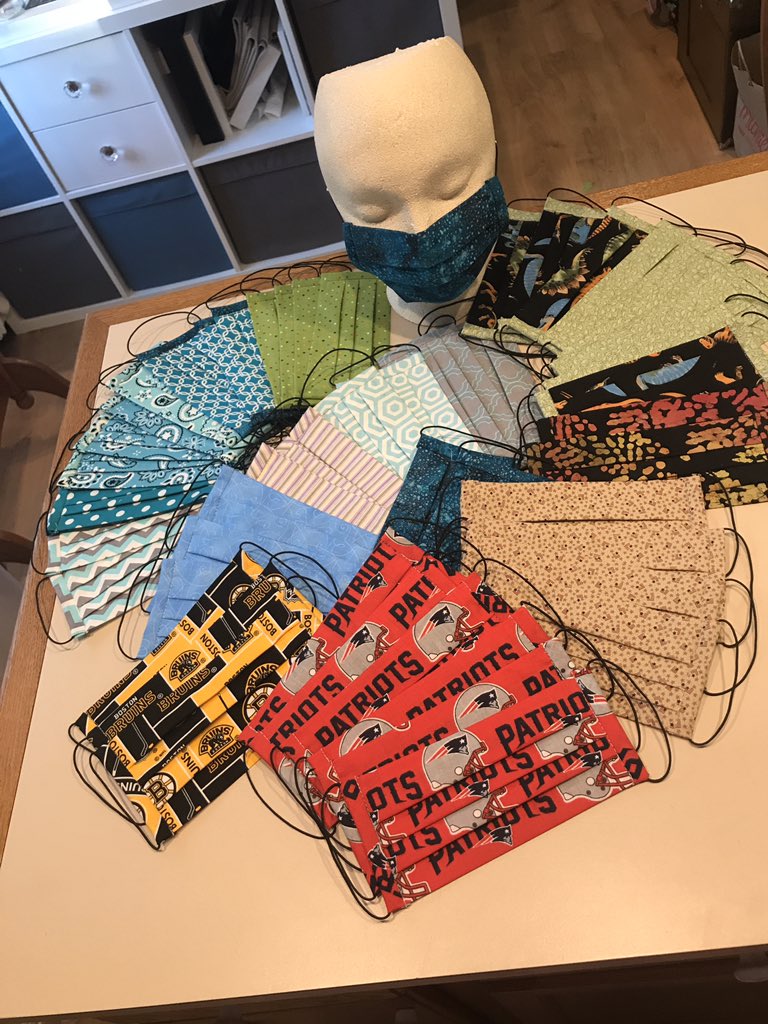 JCampbell933's tweet photo. Thank you to my mother-in-law and my daughter for making this happen. Three generations and many hours later we finished. 50 homemade masks for our health professionals = DONE. #staystrong #laylastrong #proudmomma https://t.co/LLPuYokcqS