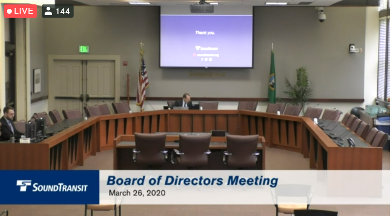 TranspoChoices's tweet photo. 🎉@SoundTransit Motion M2020-22 authorizing an income-based fare pilot program passes!! Next up, R2020-05 #FareEnforcement policy update. https://t.co/tCQE4kcezY