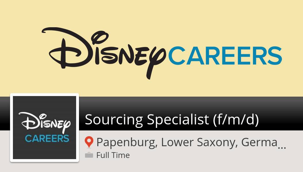 RecruiterMarcie's tweet photo. Are you a #Sourcing #Specialist (f/m/d) in #Papenburg? #Disney is waiting for you! #job https://t.co/NDryEJ6iWi #DisneyJobs https://t.co/TBhoEAgMNy