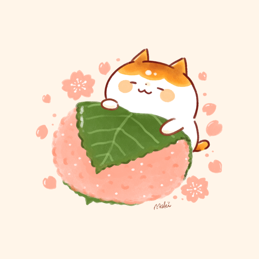 wagashi no humans dango food signature cat :3  illustration images