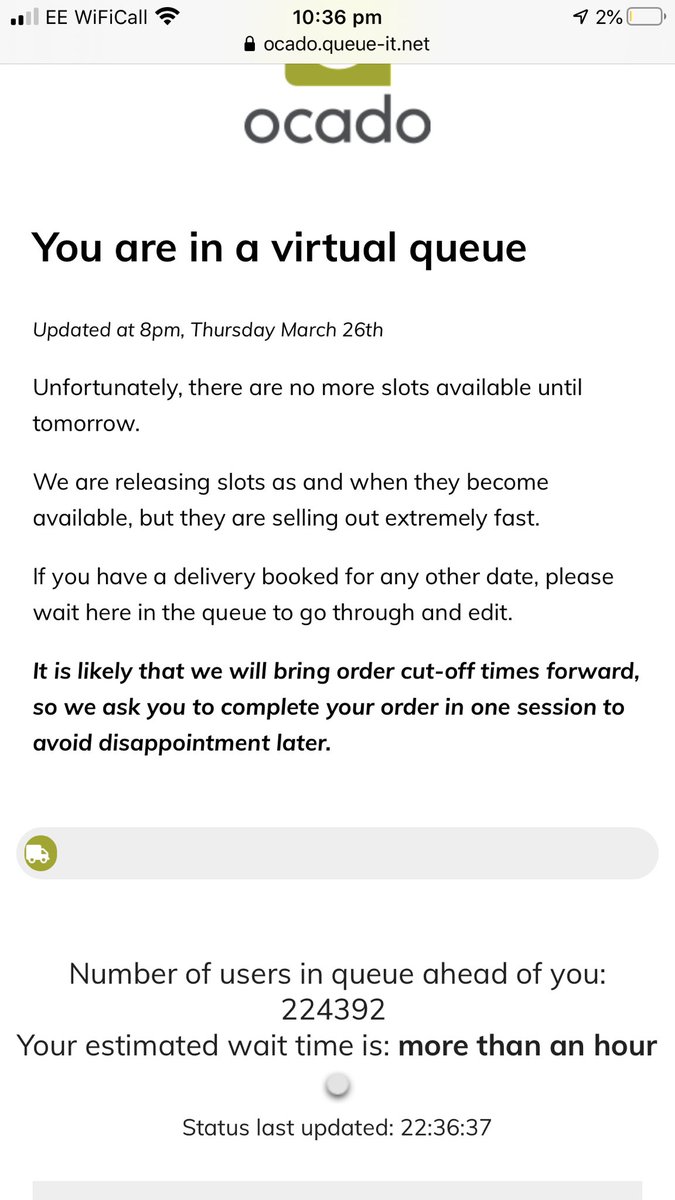 Simbulsh's tweet photo. BoJo said I should shop online ....
Almost a quarter of a million ahead of me 😳
#ocado. @Ocado https://t.co/sg6JrhqveO