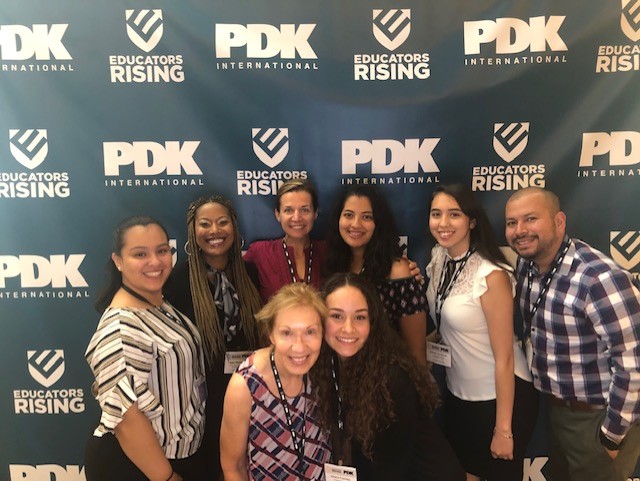 It's #ThrowbackThursday and we are taking a walk down memory lane to June 2019 when PWCS had four seniors compete <a href="/EducatorsRising/">Educators Rising</a> National Competition in Dallas, Texas. Great times with VA/National TOY <a href="/RodRobinsonRVA/">2019 National Teacher of the Year</a> and @FDHS_Counseling fave <a href="/roberto1086/">Roberto Rolong</a>
