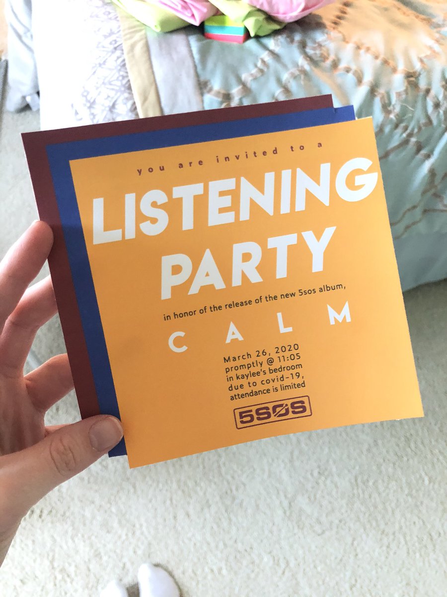 Undeniably_Ash's tweet photo. @5SOS hosting a quarantined listening party for my sister and I tonight https://t.co/hCMw7bK6zE