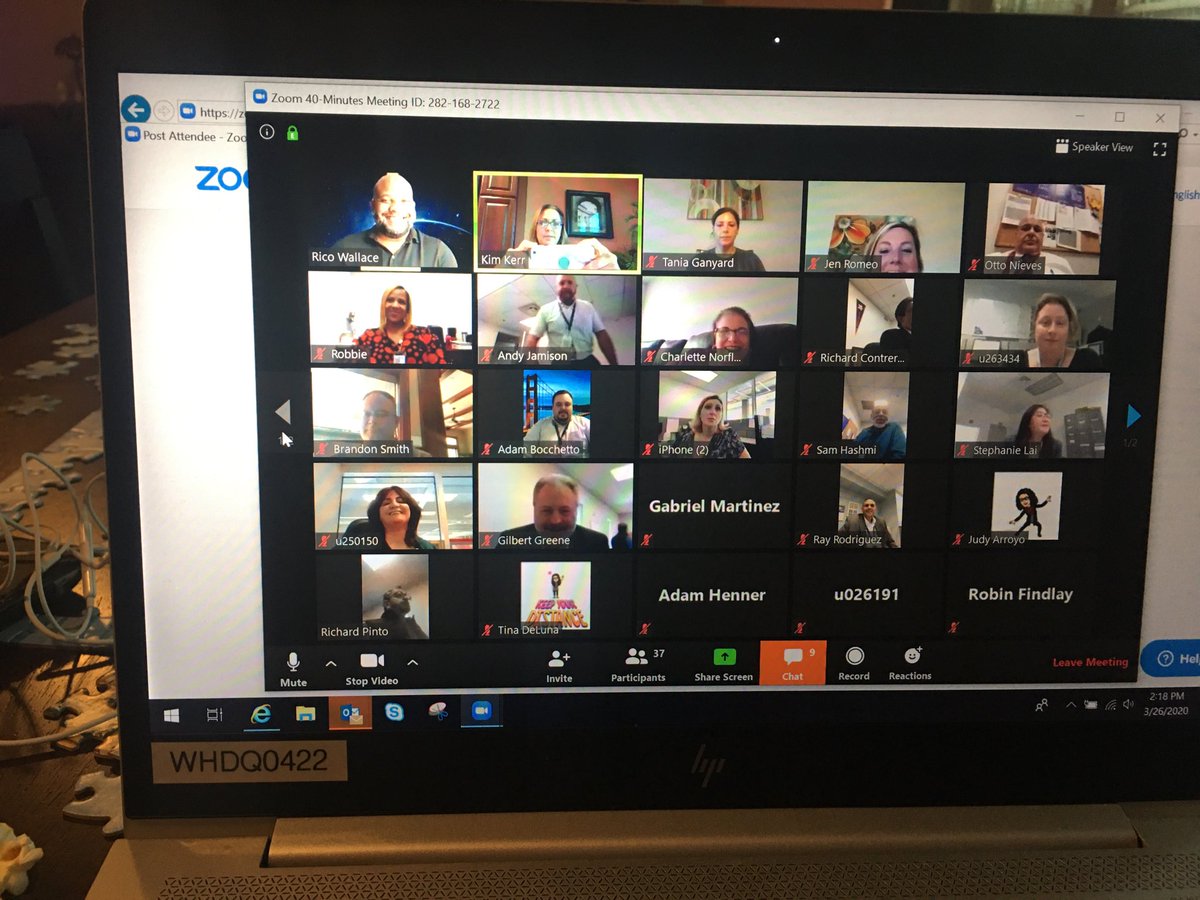 Finding ways to stay connected!!!  Virtual supervisor meeting to support safe social distancing. #stillunitingpeople ⁦@weareunited⁩ ⁦@rodney20148⁩