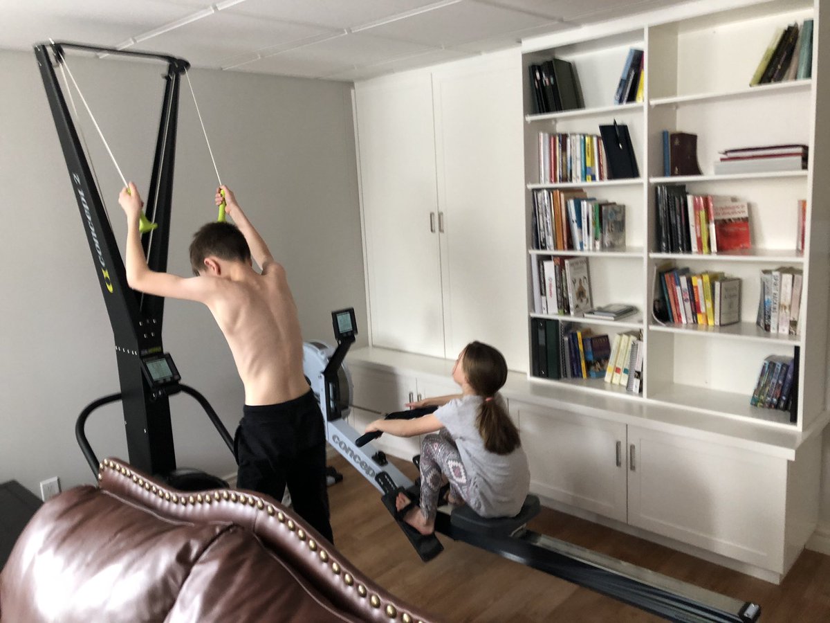 danieldoiron's tweet photo. @concept2 Basement for cold months and garage for warm times. https://t.co/WhefeTgbPt