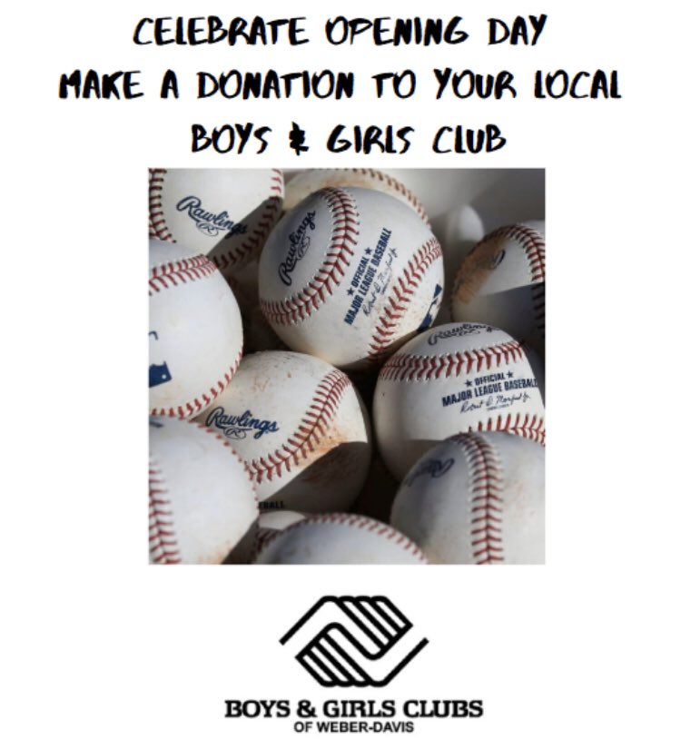 If you love <a href="/MLB/">MLB</a> #openingdayathome as much as we do, make a donation today to help local kids during COVID 19
bgcweberdavis.com