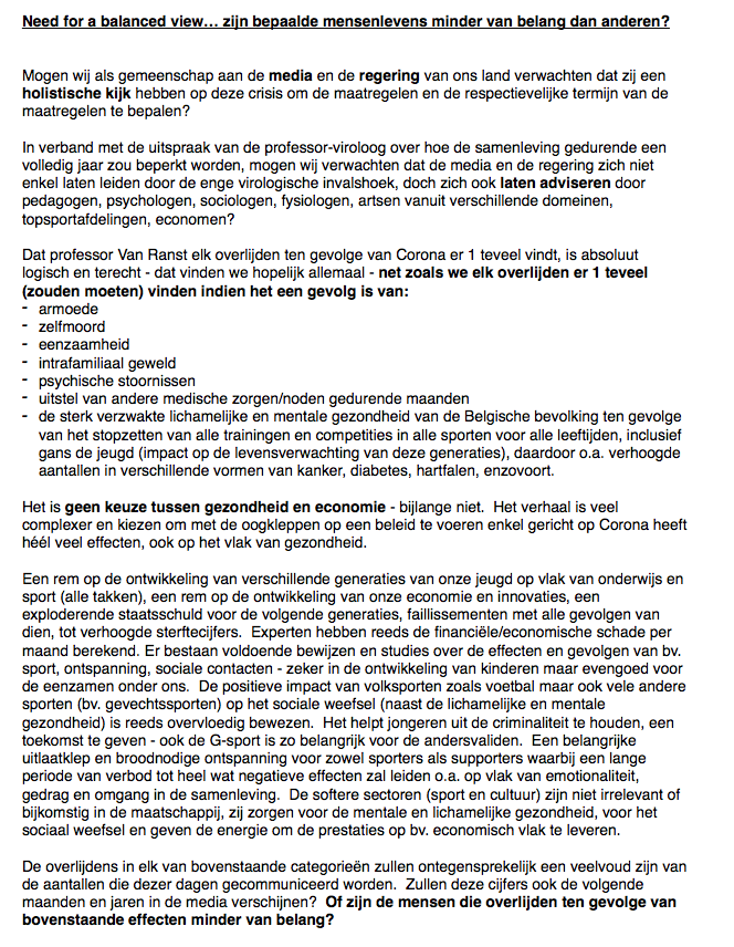 SaschaVandyck's tweet photo. A need for a balanced view ... of zijn bepaalde mensenlevens minder van belang dan anderen? https://t.co/0GHP28WfZW