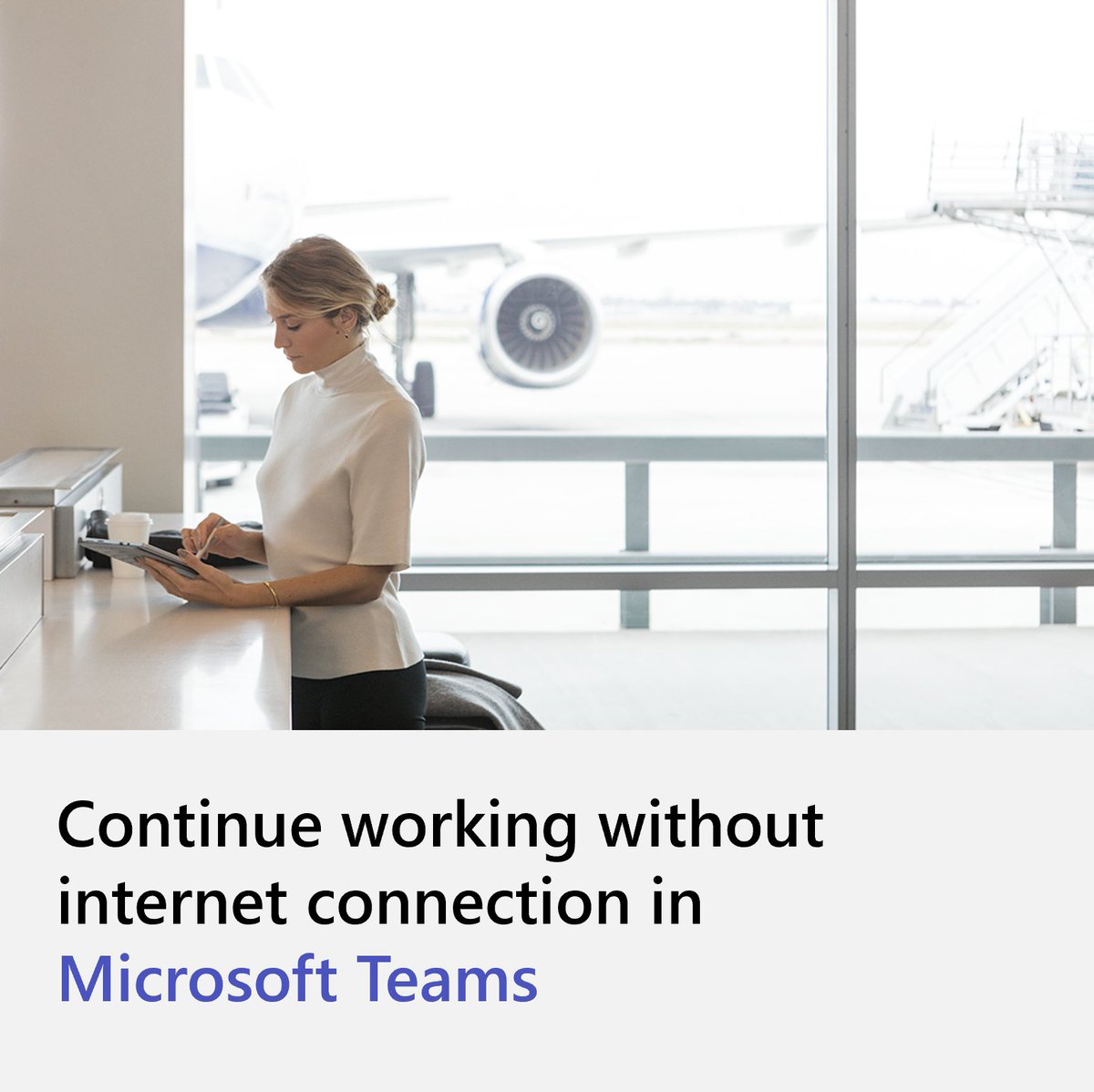 MicrosoftTeams's tweet photo. New offline mode coming to #MicrosoftTeams! Open and access Teams even when you are without internet access, or on a remote worksite with bad network conditions. Read about it here: https://t.co/MPFPrAl4sy