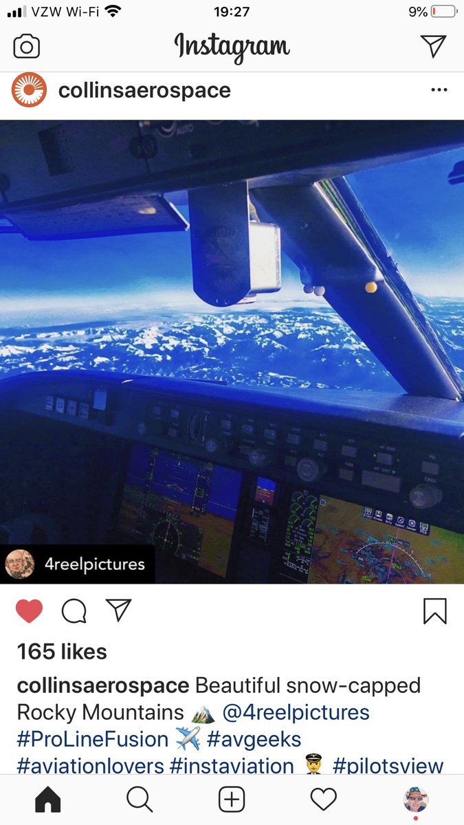 kbaxterwilliams's tweet photo. Sweet made the Collins Aerospace Instagram @NextantAero @constantavn #ProLineFusion https://t.co/rzHwXRVgYL