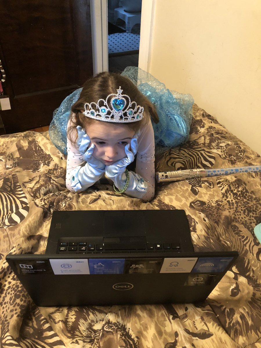SmartAlexander's tweet photo. How’re you maintaining company #culture while employees are #remoteworking w/ kids? @SlalomChicago is living our company values. This week they launched #CampSlalom with video calls for families. Today was fun interactive storytelling of #Frozen led by @JLDubs #Chicago https://t.co/DsXH8odbZf