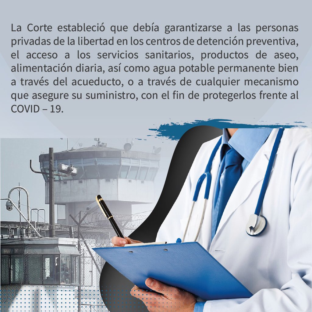 CConstitucional's tweet photo. @CConstitucional , a través de medidas cautelares, protege la vida digna y la salud de quienes se encuentran en Centros de Detención Transitoria. https://t.co/KRfHK6D6I8 #SalasPlenasVirtuales https://t.co/5ZwjvEOFxP