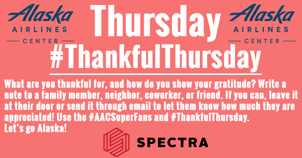 Today is #ThankfulThursday. We're thankful for our brave neighbor <a href="/ProvAK/">Providence Alaska</a> , who is working tirelessly on the frontlines to keep us healthy &amp; safe. PS: Check out this link for some feel good vibes n.pr/2JnXIaV #AACSuperFans #SpectraCares