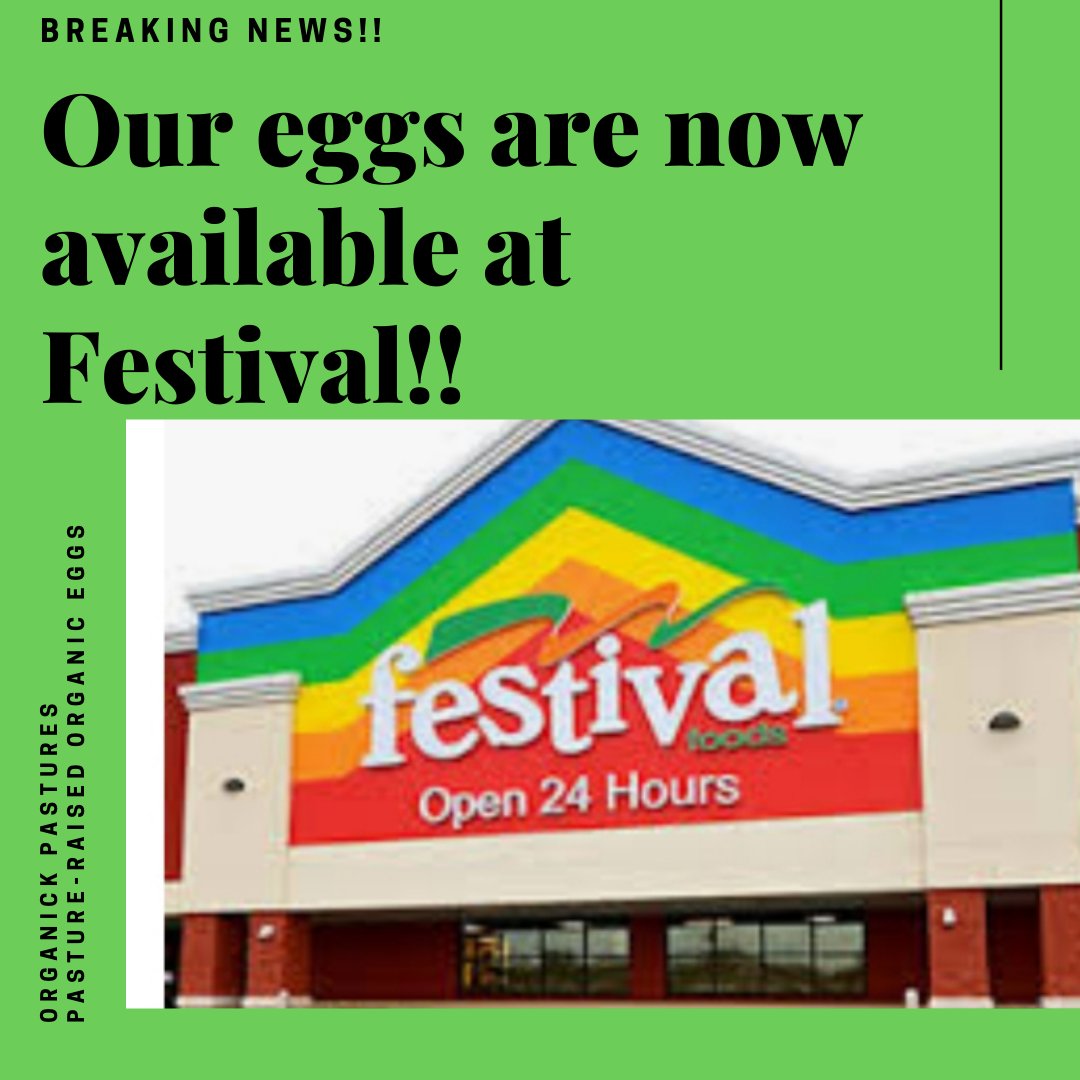 OrganickP's tweet photo. Find our eggs at Festival Foods! https://t.co/GbKrHFmj04