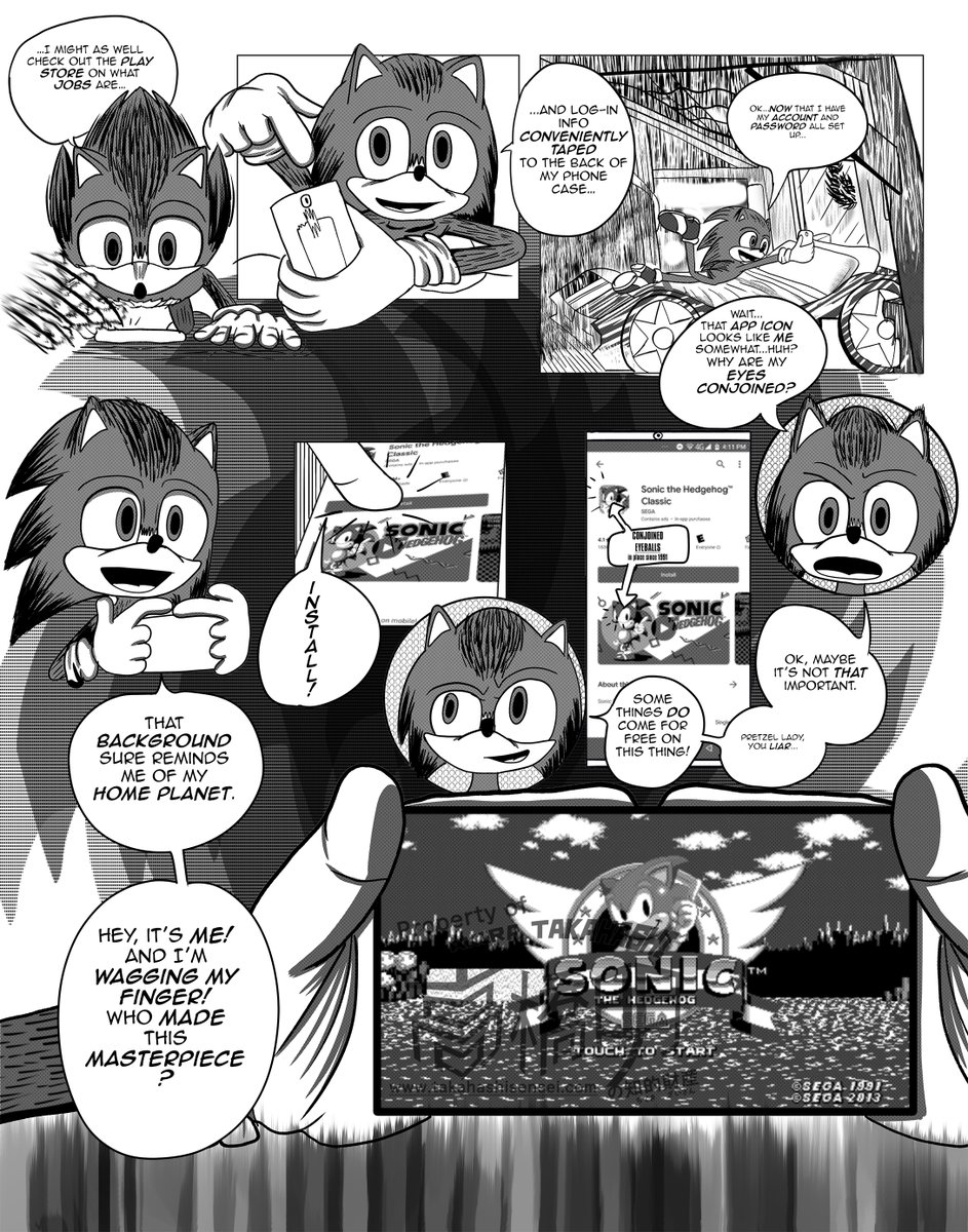 AkiraTak97's tweet photo. @fowltown @SEGA #SonicMovie #Interquel #DisciplesOfRobotnik #WIP #FourthWall #SEGAMegaVerse #doordash
That phone Donut Lord bought you was meant for both work and play, Sonic. Balance it out! https://t.co/cmPGLeXmi0