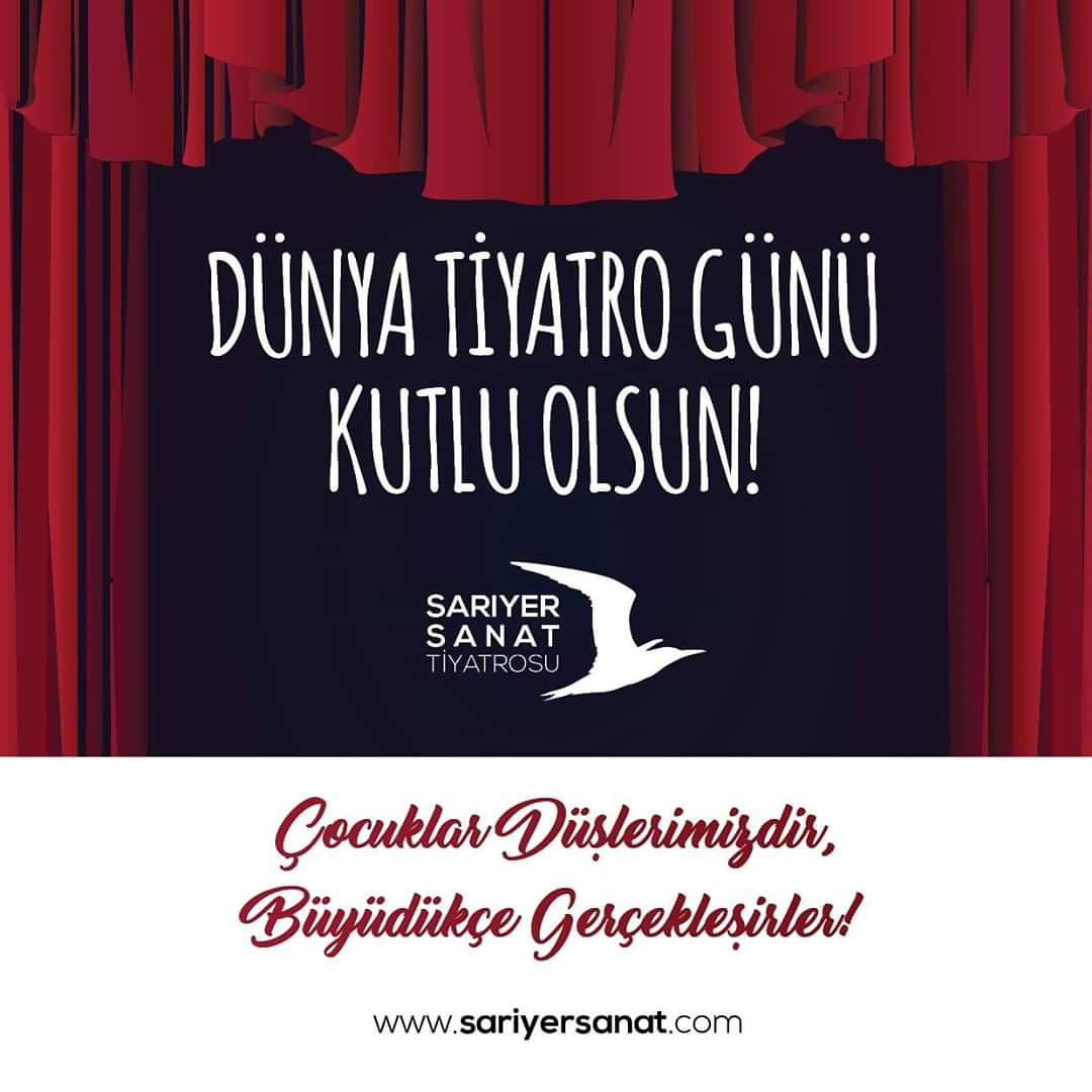 Tiyatro hayattır!🎭
️Dünya Tiyatrolar Gününüz Kutlu Olsun... 
#27MartDünyaTiyatroGünü