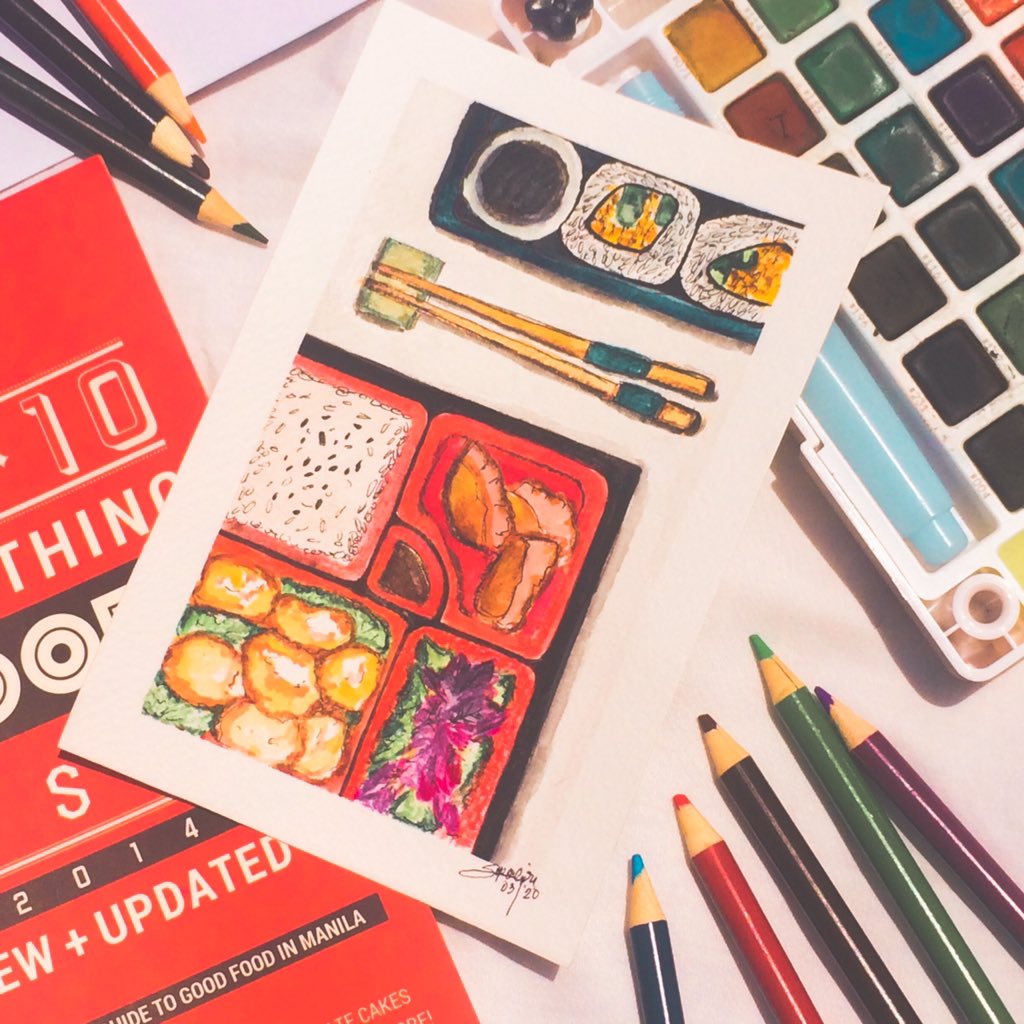 sopalireart's tweet photo. prolly, we deserve a bento and some sushi after this lockdown ๐ฑ๐คค๐ฃ
any suggestions for my next food art? โจ
#artph #sopalireart #trustyourcreativity https://t.co/2aWf84iEsb