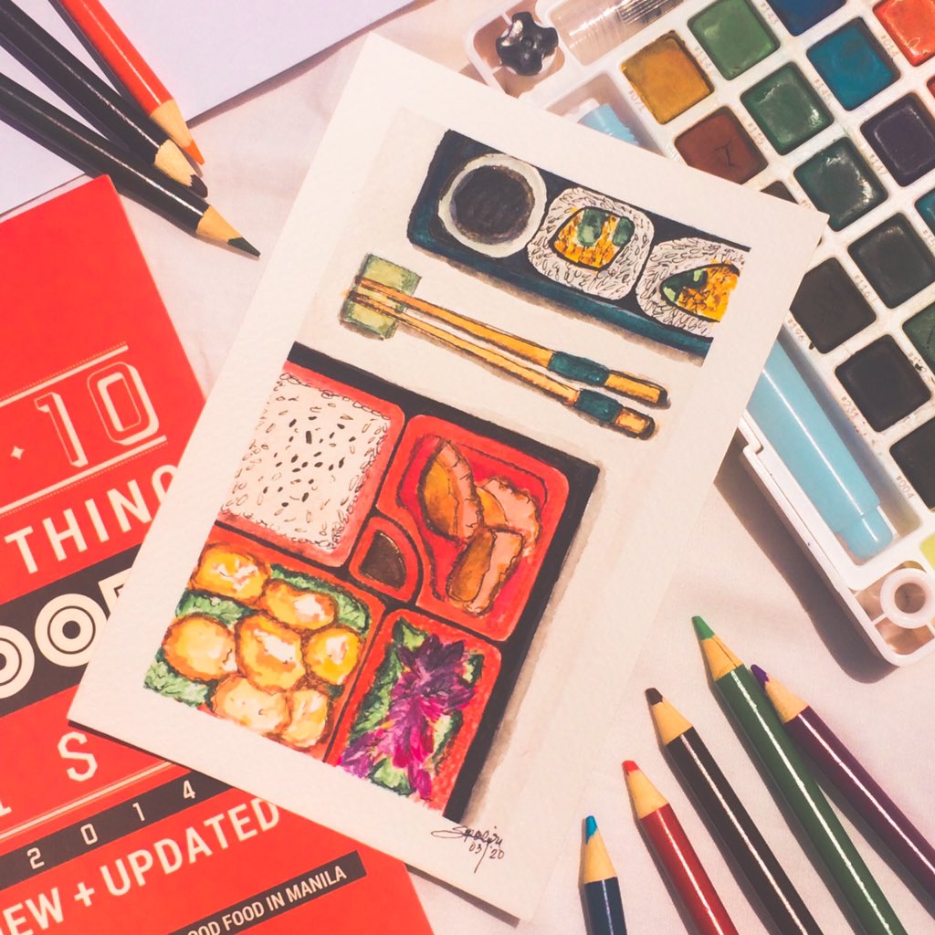 sopalireart's tweet photo. prolly, we deserve a bento and some sushi after this lockdown ๐ฑ๐คค๐ฃ
any suggestions for my next food art? โจ
#artph #sopalireart #trustyourcreativity https://t.co/2aWf84iEsb