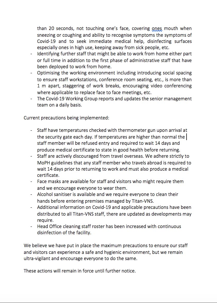 TitanVNS's tweet photo. TITAN-VNS WORKING GROUP MONITORING COVID-19 SITUATION

Titan-VNS is placing maximum focus on health and safety for all our staff and partners by following and implementing health authority guidance.

Please read latest update below. https://t.co/XWbeibl4r0