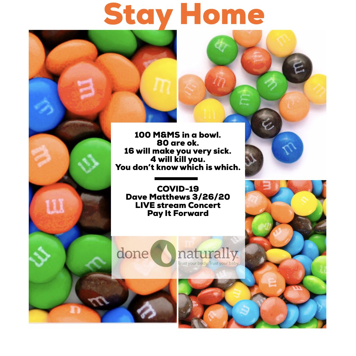 donenaturally's tweet photo. Are you going to eat them? 

Can’t be said better. 

And we all love

@mmschocolate 
And 
@davematthewsband 

Superb analogy. 

#covid_19 #stayhome #donenaturally #summerfriedmann #breastfeeding #breastfeedingsupport #ibclc https://t.co/UdBf4NhsAF