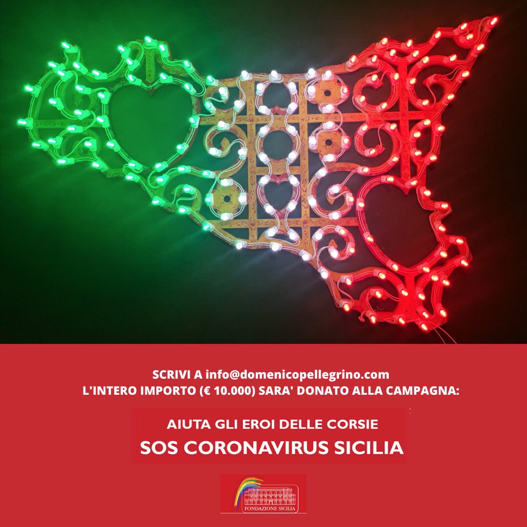 Cari amici
“#restiamouniti”,  realizzata proprio nei primi giorni dell'emergenza è in vendita e l’intero importo sarà devoluto alla campagna di raccolta fondi “Sos Coronavirus Sicilia scrivi a info@domenicopellegrino.com.