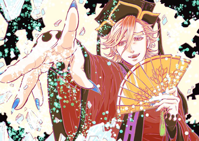 MさんがTwitterに投稿した童磨(鬼滅の刃)のイラスト。