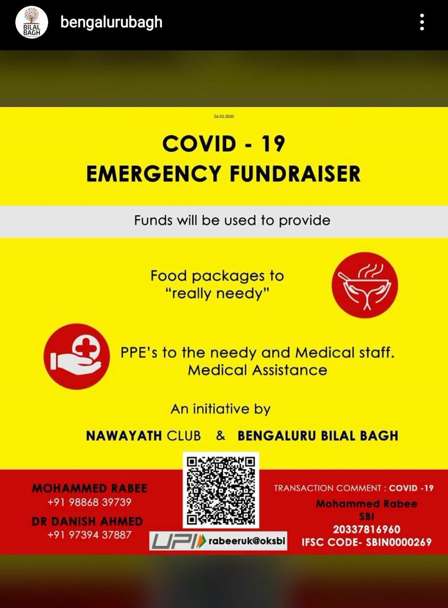 CoronaCurfewNet's tweet photo. Do contribute @bengalurubagh 
#BengaluruLockdown #BengaluruTwitter #CoronaCurfewNetwork https://t.co/lAtRpfdMBr