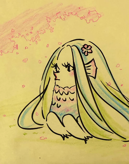 コロナめ……やっぱお花見したかったよねえ……(T ^ T)
て事で前回よりちょっと女子力上げた感じのアマビエさま。早くコロナが収束しますように('д⊂) 