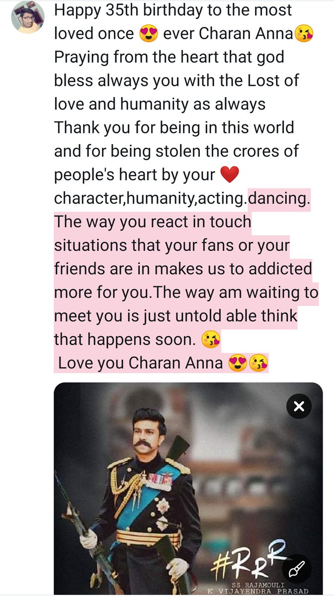 Ramcharan fans tweet media