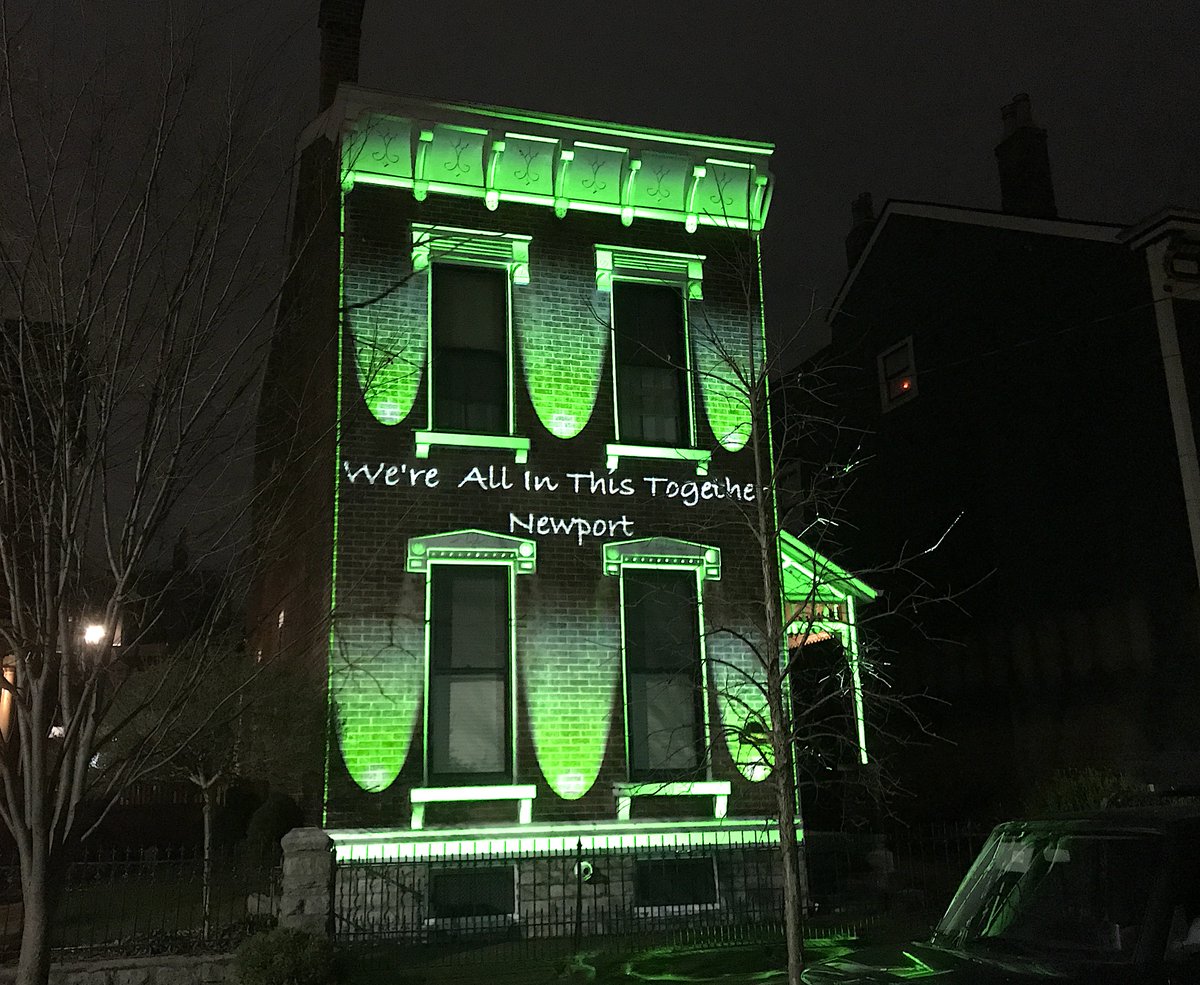 jackkerley's tweet photo. #TeamKentucky My neighbor Scott Budd created this video mapping on our street in Newport. https://t.co/zcO8Ls2960