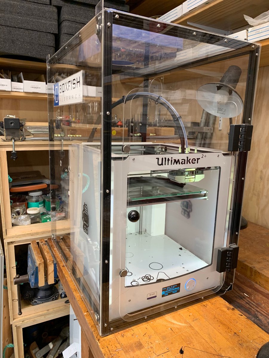 boxfishrobotics's tweet photo. Boxfish Research 3D printer is currently being used to 3D print face shields for local clinics in home workshop of one of our cofounders during the national lockdown here in New Zealand.
#TechAgainstCovid19 #3Dprinting #lockdownnz #BoxfishResearch https://t.co/1Q9qip47Cd