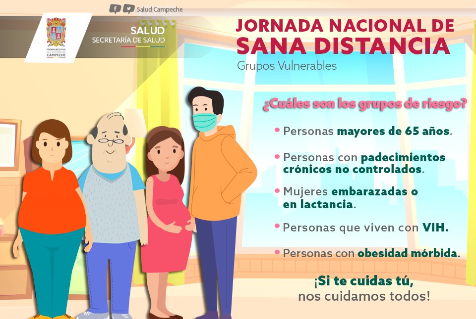 SaludCampeche's tweet photo. La #SanaDistancia en #Campeche permitirá transitar con menor impacto epidémico por #COVID19. https://t.co/cJgE6GY1ev