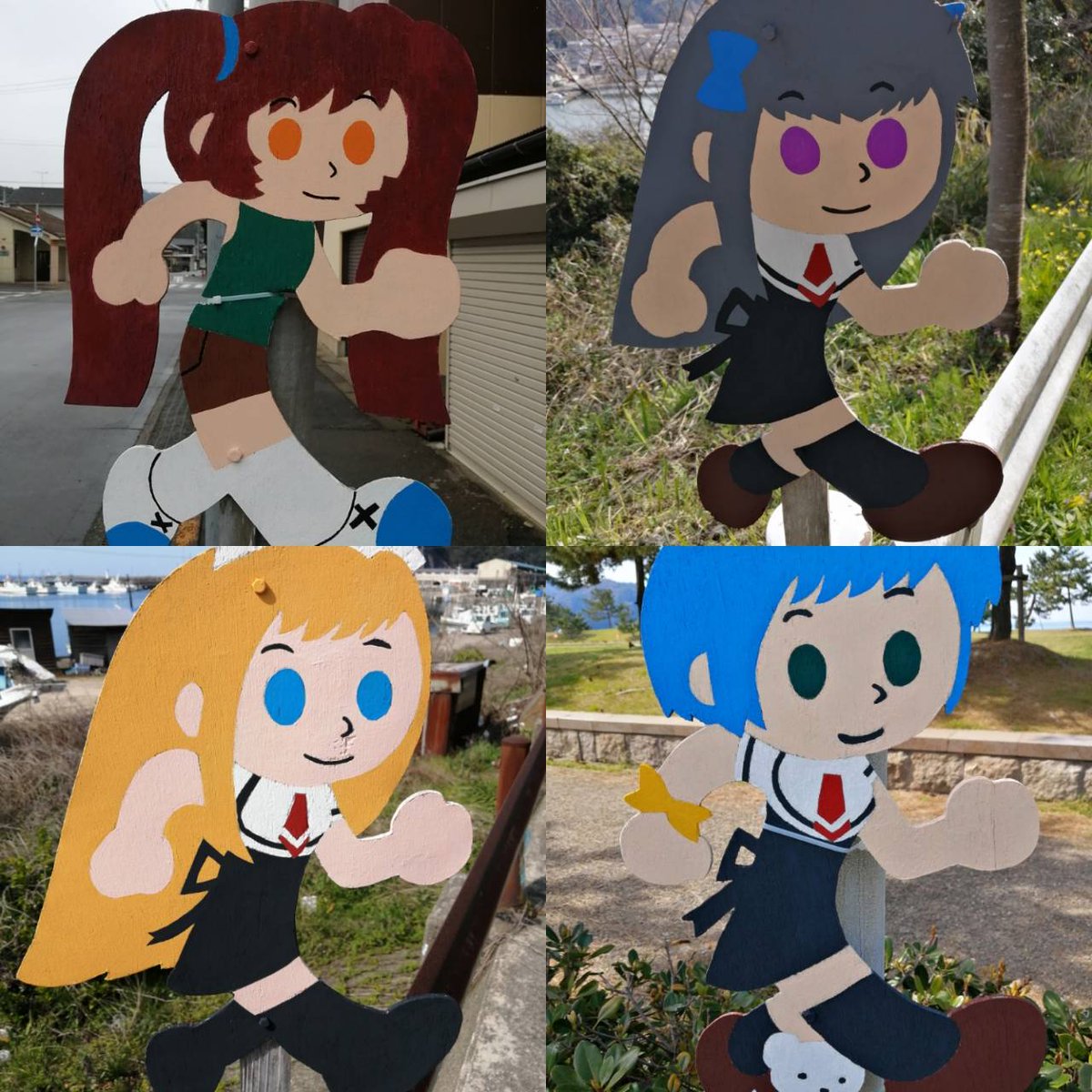 香美町香住観光協会 松葉がに は３月末まで 状態の悪かった みちる 佳乃 観鈴 美凪 ４体の修繕完了しました Air 飛び出し坊や 香美町 香住