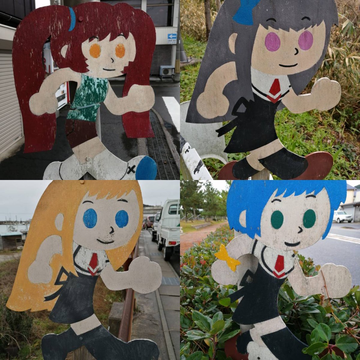 香美町香住観光協会 松葉がに は３月末まで 状態の悪かった みちる 佳乃 観鈴 美凪 ４体の修繕完了しました Air 飛び出し坊や 香美町 香住