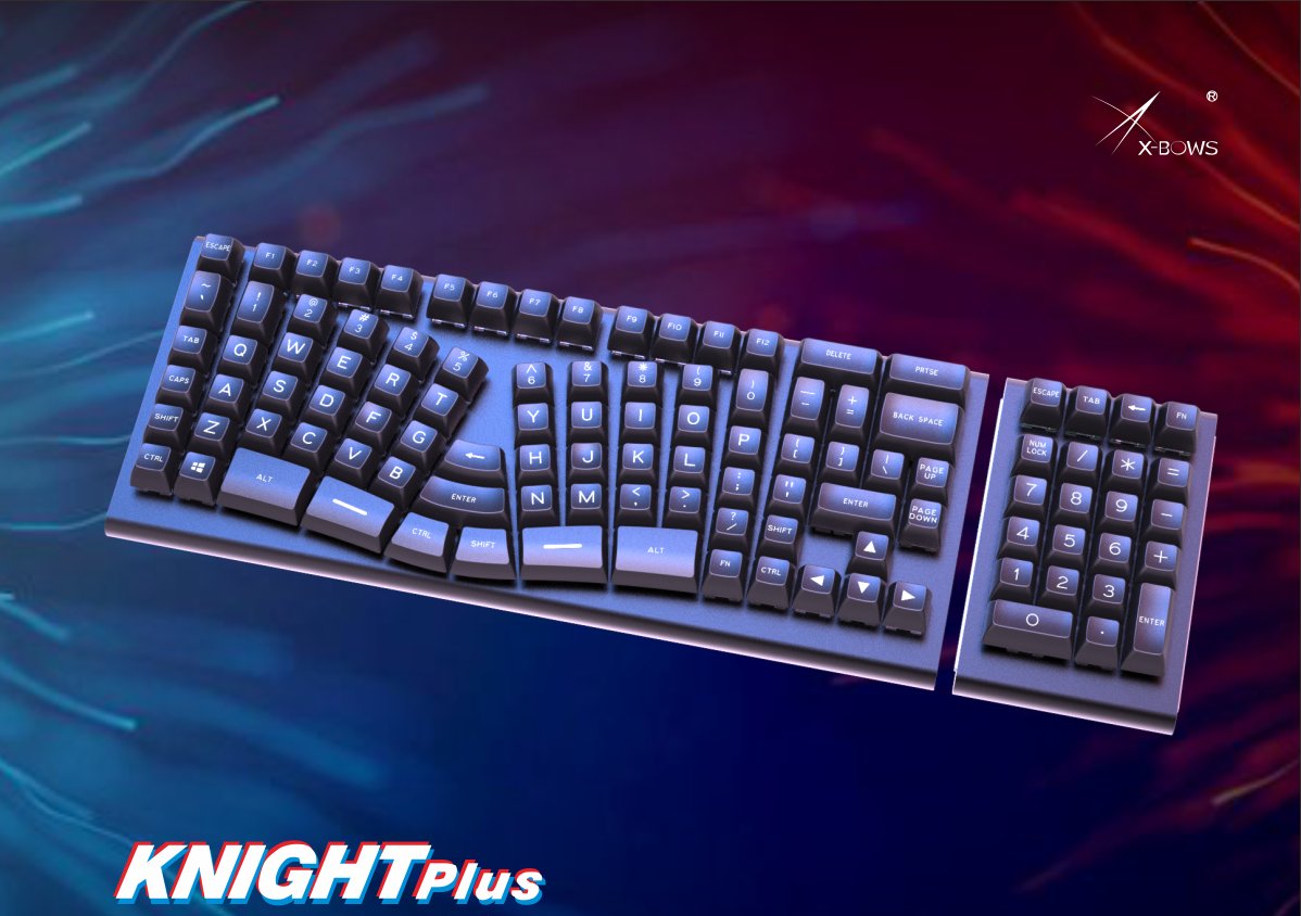 XBowstech's tweet photo. The Knight Plus was a lot of effort for us to produce (thank you to everyone for their patience).⠀
⠀
The magnetic numpad can be connected to either the right or left side of the board. https://t.co/FhLxT4SJwf