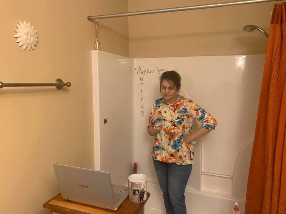 When your white board is at school. Sometimes the most simple ideas are simply the best. This really made me smile <a href="/Colaistebride/">Coláiste Bríde D22</a>