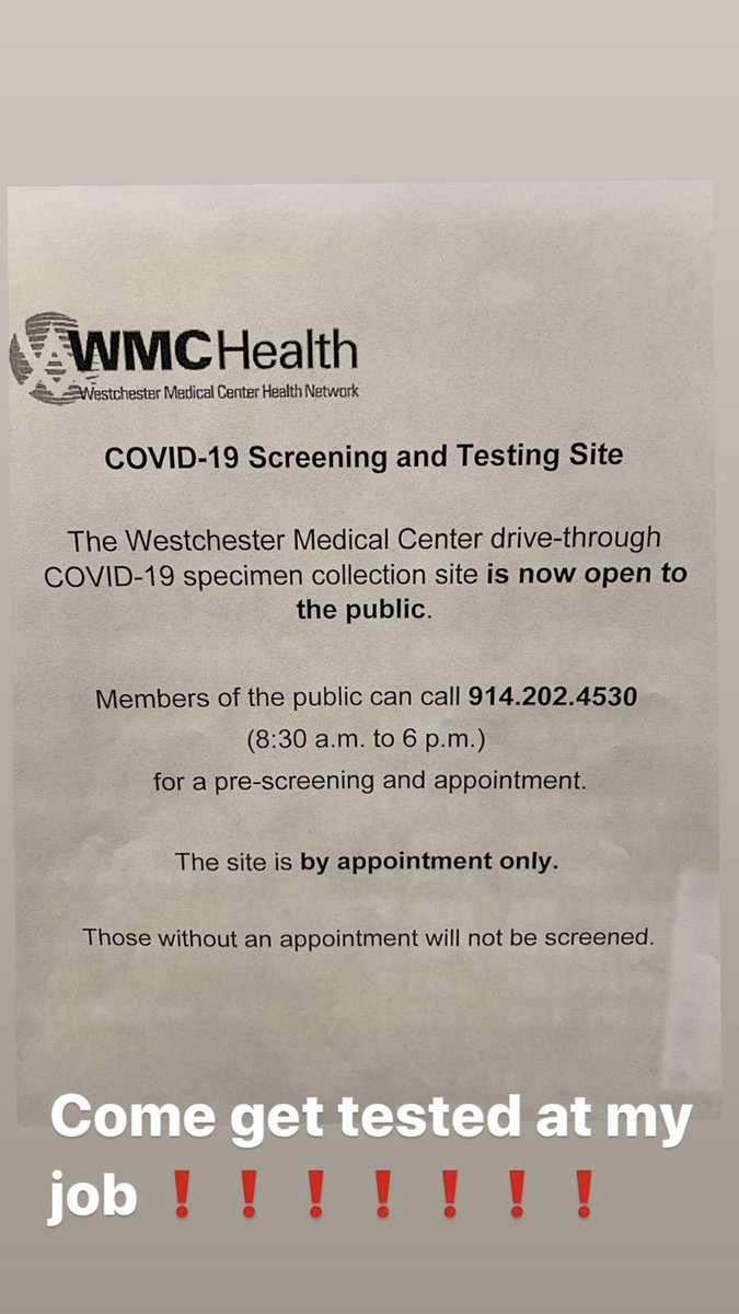 _Juicyleah_'s tweet photo. Make this go VIRAL ! If you live in NY come down to Westchester County to get tested ! #MakeThisViral https://t.co/hLPMUAKg1b
