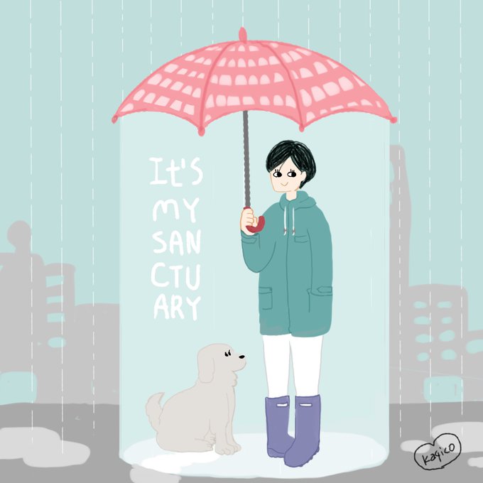 雨が降ったら傘を差す、長靴を履く。嫌なことは時々起こるけど、できることを全部やってしまったら、あとはなるべく笑顔で過ごしたいね(簡単じゃないけど) 