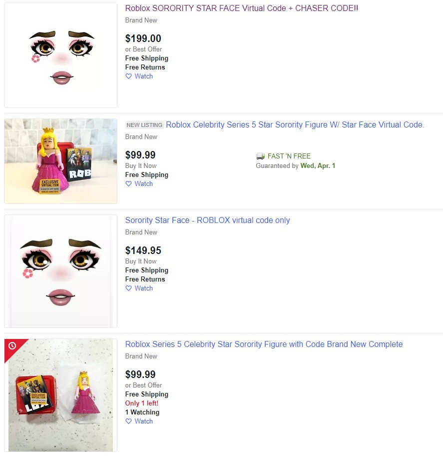 Prince On Twitter Jesus The Star Sorority Toy Face Code Is Going For Crazy Prices On Ebay Do Not Buy These - roblox codes for faces girls