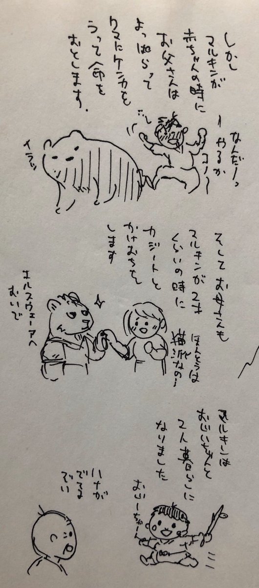 待ってる時間がすごい長いのでマルキンを描きます。(つづく予定) 